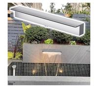 Générique Kit de déversoir de Cascade avec Tuyau ondulé pour extérieur, 1 pièce, en Acier Inoxydable, avec Tuyau de raccordement de 18 m (59 pi), Finition argentée, pour fontaines de Jardin.