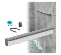 Générique Kit de déversoir de Cascade avec Tuyau ondulé pour extérieur, (Kit de déversoir de Cascade encastré en Acier Inoxydable - Élément d'eau extérieur pour bassins à Poissons, spas et Jardins -