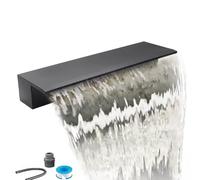Générique Kit de déversoir en Acier Inoxydable pour piscines et bassins de Jardin, Design Mural élégant pour Un écoulement d'eau régulier, Accessoire de Fontaine extérieure Durable