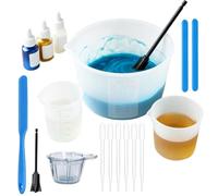 Générique Kit de Doseurs pour Résine Gradués Réutilisables avec Bec Verseur | Outils à mélanger résine époxy pour projets DIY, création de bijoux, débutants, amateurs,