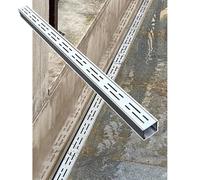 Générique Kit de Drainage en Acier Inoxydable - Système de caniveaux Robuste pour terrasse, Jardin, Garage et allée | Tuyaux et grilles de caniveau rectangulaires | Drain