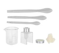 Générique Kit de Fabrication de Rouge à Lèvres en Silicone Portable avec Verre Doseur de Laboratoire et Petit Bécher, Outil de Réparation pour Rouges à Lèvres Cassés à Domicile