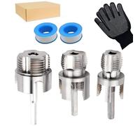 Générique Kit de Filetage 4 en 1 pour Tuyau d'Eau - Taraudage Interne/Externe pour PVC 1/2" 3/4" 1", Ouvre-Tuyau Compatible avec Perceuse, Outil de Réparation de Plomberie