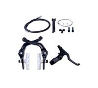 Générique Kit de freins de vélo en U, accessoires de vélo, levier en alliage forgé, plaquettes transparentes, boîtier intérieur et extérieur, pièces de câble BMX(U brake right kit)