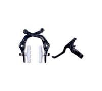 Générique Kit de freins de vélo en U, accessoires de vélo, levier en alliage forgé, plaquettes transparentes, boîtier intérieur et extérieur, pièces de câble BMX(U brake left lever)