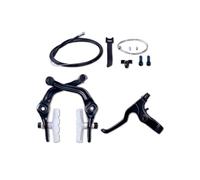 Générique Kit de freins de vélo en U, accessoires de vélo, levier en alliage forgé, plaquettes transparentes, boîtier intérieur et extérieur, pièces de câble BMX(U brake left kit)