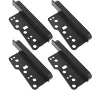 Générique Kit de Garniture Radio Voiture Design Élégant en PP Noir 4pcs Accessoire Stable de Cadre Autoradio Double Din pour Installation DIY