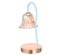 Générique Kit de Lampe Diffuseur Huile Essentielle Européen en Verre et Fer Socle et Abat-Jour, Diffuseur de Cire Parfumée pour Décoration Intérieure et Lecture
