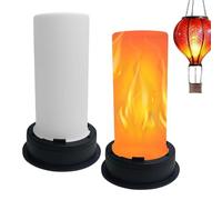 Générique Kit de lampe Fire Glow - Torche solaire résistante intempéries, système de lumière LED scintillante, dispositif de balise décorative à énergie solaire, luminaire d'éclairage | Lumière de