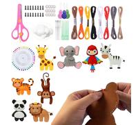 Générique Kit De Loisirs Créatifs En Feutre Pour,Décoration De Style Cartoon - Ensemble de Création d'Animaux en Feutre | pour Salon Chambre Salle de Classe Adolescents Débutants