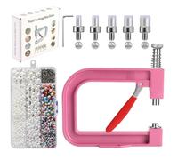 Générique Kit de Machine à sertir les Perles - Kit de Presse à Perles Artisanale - De Fabrication De Bijoux À Rivets Pour Cuir Chaussures Chaussettes Sacs Chapeaux Robes Débutants