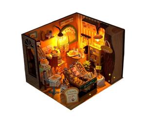 Générique Kit De Maison Miniature Faites-Le Vous-Même | Ensemble de modélisme Diorama | Kit Petite Maison | pour Décoration Bureau Dortoir Appartement Bibliothèque Salle Séjour