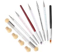 Générique Kit de Manucure Professionnel Stylo Double Embout pour Nail Art, Pointe Perceuse et Tête en Éponge, Léger et Réutilisable pour DIY Manucure
