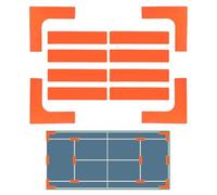 Générique Kit De Marquage De Terrain De Sport Portable - Ensemble De Lignes De Démarcation Et Antidérapantes À Placer sur Le Terrain. Bandes pour Délimiter Le, Idéales pour L'entraînement, Les