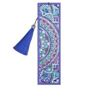 Générique Kit de Marque-page DIY en Diamant à Peindre, Motif Floral avec Pompon, Perles Scintillantes Résine, Loisirs Créatifs, Présent Manuel pour Lecture et Bureau, Marque-page Fait Main