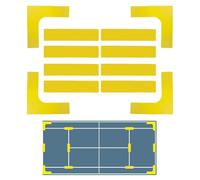 Générique Kit De Marqueurs De Ligne De Court - Marqueurs De Limites À Placer sur Le Court De Pickleball Et De Tennis Extérieur. Lignes Antidérapantes Et Flexibles pour Terrains De Sport, Idéales pour