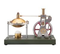 Générique Kit de modèle de Machine à Vapeur rétro DIY, modèle de Machine à Vapeur Verticale avec chaudière sphérique et Support en métal, Kits de modèles de Machines pour Adultes