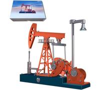 Générique Kit de Moteur pour unité de pompage Qui Fonctionne, kit d'assemblage d'équipement pétrolier en métal 3D avec lumière, kit éducatif Scientifique Physique sur Les Plateformes pétrolières