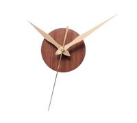 Générique Kit de mouvement de balayage avec couvercle en plastique, horloge en bois à longues mains dorées, bricolage