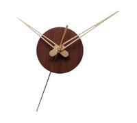 Générique Kit de mouvement de balayage avec couvercle en plastique, horloge en bois à longues mains dorées, bricolage