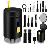 Générique Kit de Nettoyage Brosse Intégrée pour Ordinateur et Appareil Photo Étui Abs et Lingette pour Clavier et Casque