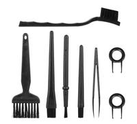Générique Kit de Nettoyage pour Clavier 8 Pièces Brosses Antistatiques en Pa et PP, Pince à Clavier Noire, Rapide et Facile à Utiliser pour Nettoyage Quotidien D'ordinateur
