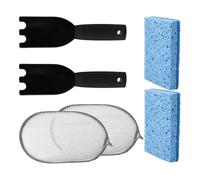 Générique Kit de Nettoyage pour Grill | Kit D'Outils De Récurage pour Barbecue avec Éponges - Raclette de Nettoyage pour Grill,pour Camping Fête Rassemblement Cuisine Jardin Terrasse Extérieur Cour