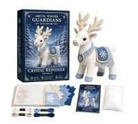 Générique Kit de patchwork DIY Gardiens de l'hiver arctique, kit de couture d'animaux en feutrine pour débutants, animaux en peluche 3D, créatures mythiques, kits de loisirs créatifs (10#)