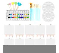 Générique Kit de Peinture sur Toile | 10 Pièces Fournitures Artistiques pour Peinture | Outils de Dessin Portable pour Artistes et à la Maison en Salle de Classe Activités Créatives