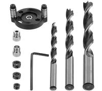 Générique Kit de Perçage Vertical en Alliage d'Aluminium pour Goujons, Guide de Foret Portable 6/8/10 MM, 8 Pièces pour Menuiserie