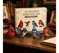 Générique Kit de Perles d'animaux Bricolage | Tiny 3D Beaded Animal DIY Set | Kit de Broderie Perle Faites à la Main avec Instructions | Fournitures Artisanales de Perle d'oiseaux Mignonnes