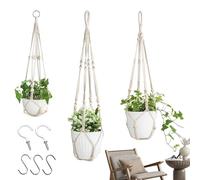 Générique Kit de Porte-en | 3 Pièces Support Boho Tissé à la Main | Suspension pour s D'Intérieur Au Plafond,pour Extérieur Mur Plafond Fenêtre Salle de Bain Terrasse Entrée Intérieur Balcons