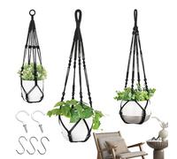 Générique Kit de Porte-en - Lot de 3 Supports Décoratifs Boho Tissés Main,Suspension pour s D'Intérieur Au Plafond | pour Extérieur Mur Plafond Fenêtre Salle de Bain Terrasse Entrée Intérieur Balcons