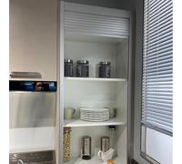 Générique Kit de Porte Enroulable pour armoires de Cuisine Blanches, Hauteur de 24 à 60 Pouces, Porte à Tambour Facile à abaisser avec quincaillerie d'installation, Parfait pour Les Solution