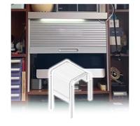 Générique Kit de Porte Tambour pour Armoire de Cuisine, Tailles personnalisées 40, 50, 60, 70, 80 et 90 cm, Porte Pliante en ABS pour Placard, Portes d'armoire à enroulement avec Rails de gu