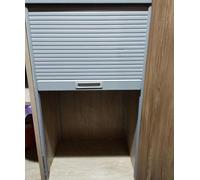 Générique Kit de Porte Tambour rétractable, Porte de Placard Enroulable en Plastique ABS avec poignée, Porte de Placard Gain de Place, 91 x 91 cm, idéale pour Organiser et optimiser l'espace