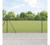 Générique Kit de Poteaux de Clôture Gris Ensemble de 2 Gris Métal, PVC,Panneaux de clôture,13.58KG-3352518