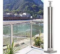 Générique Kit de poteaux de Garde-Corps en Acier Inoxydable et Verre - Système de Balustrade Durable en Acier Inoxydable 304 pour Une Utilisation intérieure/extérieure, Hauteur réglable de 63,5 à 150