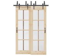 Générique Kit de quincaillerie de Porte coulissante 152,5 cm Acier Noir,Quincaillerie pour Portes,15.96KG-3295725