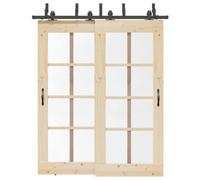 Générique Kit de quincaillerie de Porte coulissante 183 cm Acier Noir,Quincaillerie pour Portes,14.82KG-3295729