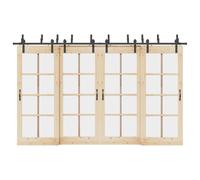Générique Kit de quincaillerie de Porte coulissante 366 cm Acier Noir,Quincaillerie pour Portes,29.76KG-3295741