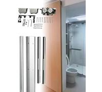 Générique Kit de quincaillerie de Rail de Porte fantôme découpable, Fermeture en Douceur, Programme de Porte coulissante Invisible sans Rail(180cm/71in)