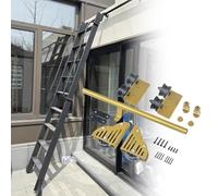 Générique Kit de quincaillerie pour échelle de bibliothèque à roulettes Rondes dorées de 100 à 720 cm, système de Rails coulissants pour échelle Mobile, Rail pour échelle coulissante (sans é