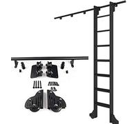 Générique Kit de quincaillerie pour échelle roulante, Rails d'échelle coulissante Mobile pour bibliothèque, quincaillerie pour Maison/loft, quincaillerie pour Porte coulissante (sans échelle