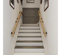 Générique Kit de Rampe d'escalier en Bois de 90 cm, Rampe antidérapante avec Support métallique, Garde-Corps Mural intérieur pour Mezzanine, idéal pour Les Personnes âgées, Rampe de Couloir Durable