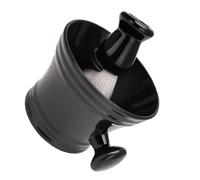 Générique Kit de Rasage Support Pratique pour Blaireau pour Hommes Blaireau en Poils et Bol en Plastique Noir Toilettage Quotidien
