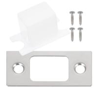 Générique Kit de Renforcement de Porte 4 Plaques en Acier Inoxydable Argentées, Résistance la Rouille et Durabilité pour Serrure et Porte Intérieure
