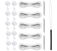 Générique Kit De Réparation De Fenêtre - Ensemble De Cordons De en Nylon, Pièces De Rechange pour Vertical, Languettes De Plissées pour Camping-Car, Accessoires De Fixation De Rouleau, Poulie