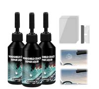 Générique Kit de Réparation de Fissures de Pare-Brise 2026 - Colle Universelle pour Éclats, Fissures en Étoile et Toile d'Araignée, Liquide Rapide pour Pare-Brise et Vitres (3 PCS)