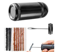 Générique Kit De Réparation De Pneu Tubeless - Kit De Réparation Vélo Compact | Outil D'insertion Et Mèches De Réparations | Trousse De Secours pour Moto, Voiture, en Cas De Crevaison